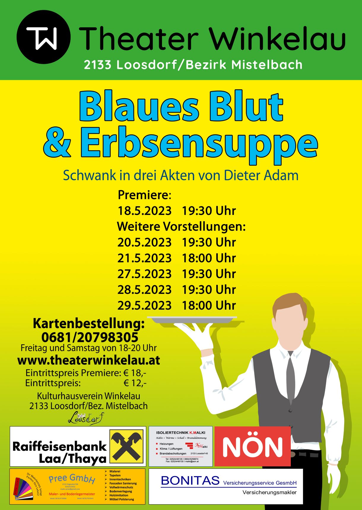 Plakat-Blaues Blut und Erbsensuppe